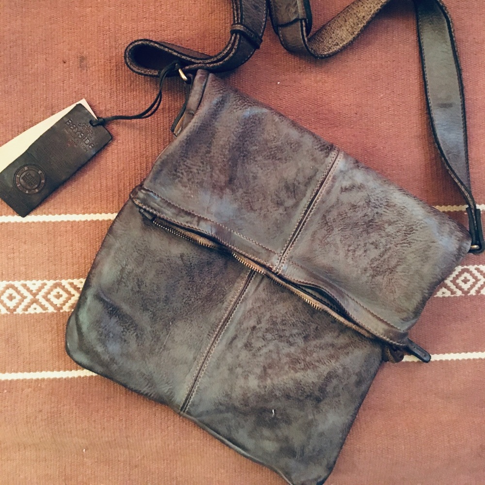 Gorgeous Italian leather fold over bag